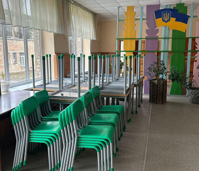 Проект “Меблі для укриття Тарасівського ліцею безпечне навчання разом з Добрі долоні та ODV Mriya”